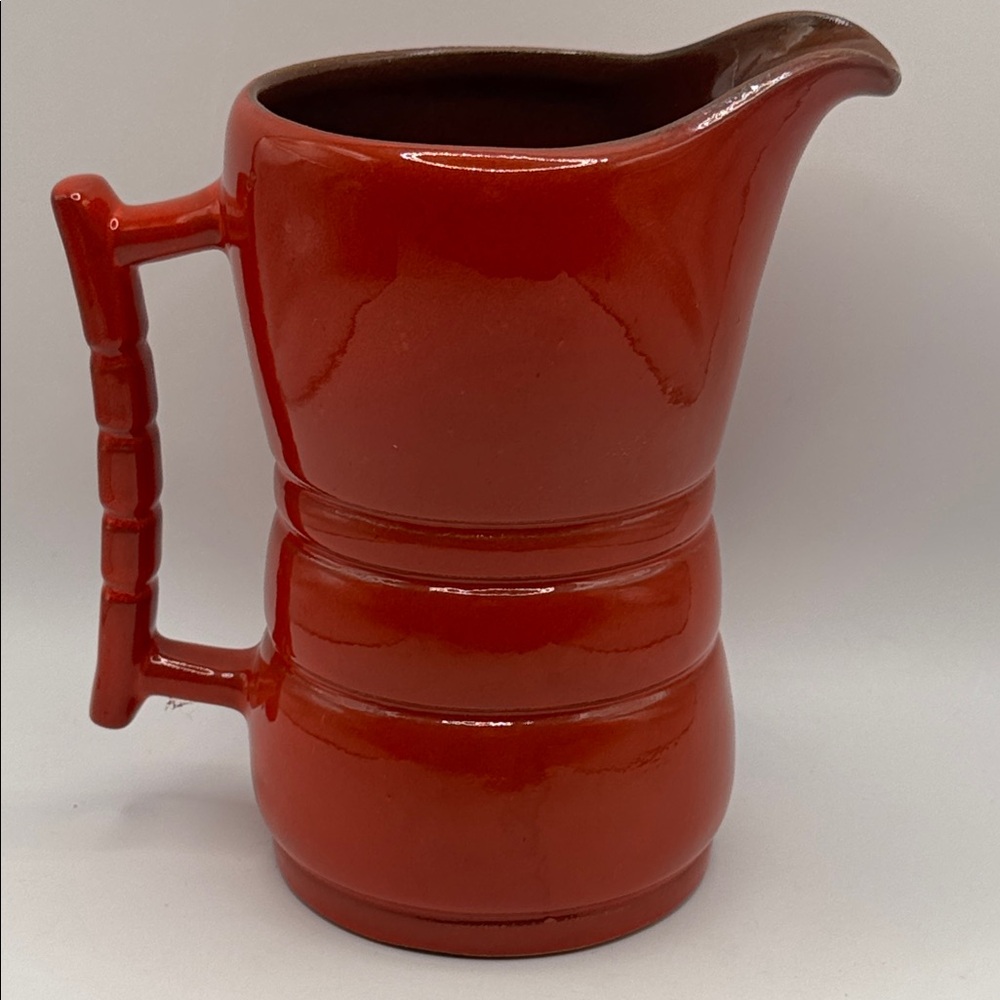 Frankoma Pottery 26D Flame Red Orange Pitcher